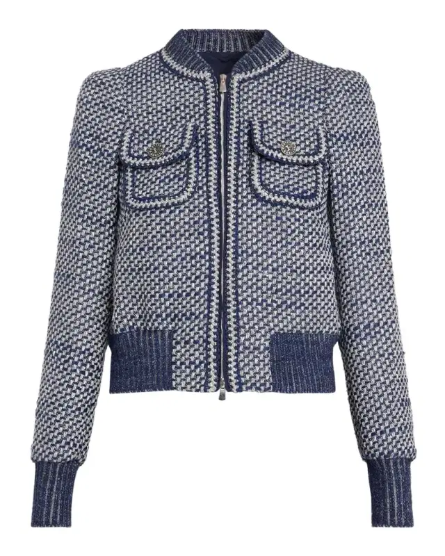 MAISON COMMON Metallic Tweed Bomber Jacket