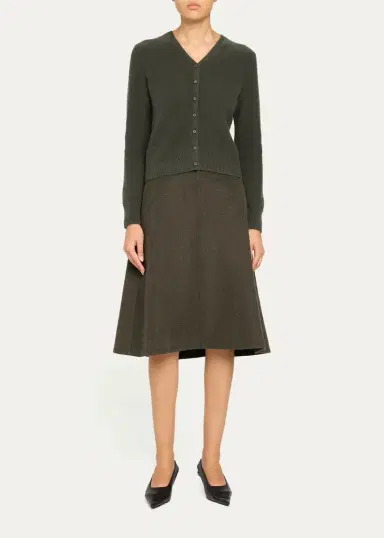 Vince Splittable Wool Knee-Length Skirt | Thumbnail 2