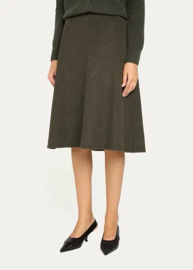 Vince Splittable Wool Knee-Length Skirt | Thumbnail 4