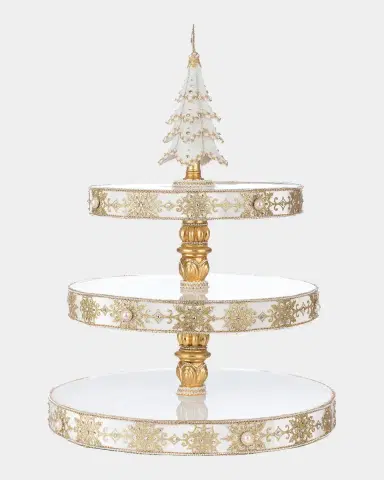 Katherine 's Collection Bells Of Brilliance Tiered Serving Tray | Thumbnail 3