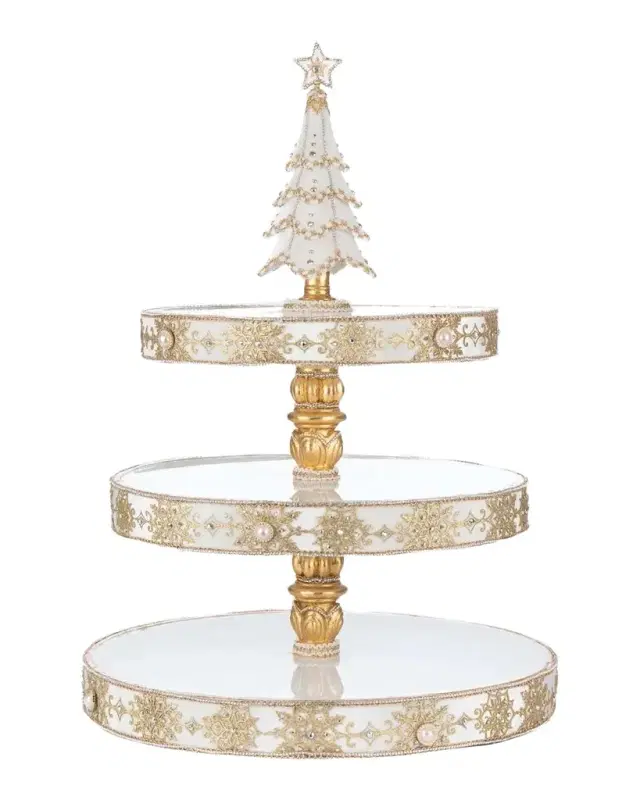 Katherine 's Collection Bells Of Brilliance Tiered Serving Tray