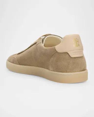 Brunello Cucinelli Men's Suede T-Toe Low-Top Sneakers | Thumbnail 4 Brunello Cucinelli Men's Suede T-Toe Low-Top Sneakers | Thumbnail 4