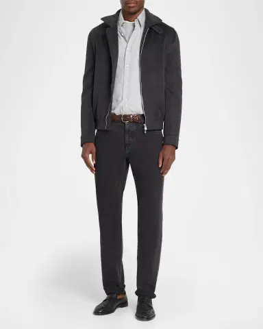 Brunello Cucinelli Men's Stretch-Jersey Jacket | Thumbnail 2 Brunello Cucinelli Men's Stretch-Jersey Jacket | Thumbnail 2