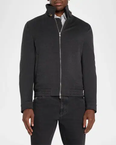 Brunello Cucinelli Men's Stretch-Jersey Jacket | Thumbnail 4 Brunello Cucinelli Men's Stretch-Jersey Jacket | Thumbnail 4