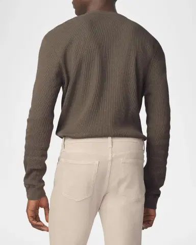 Joe's Jeans Men's Waffle-Knit Cotton Long-Sleeve Henley | Thumbnail 3