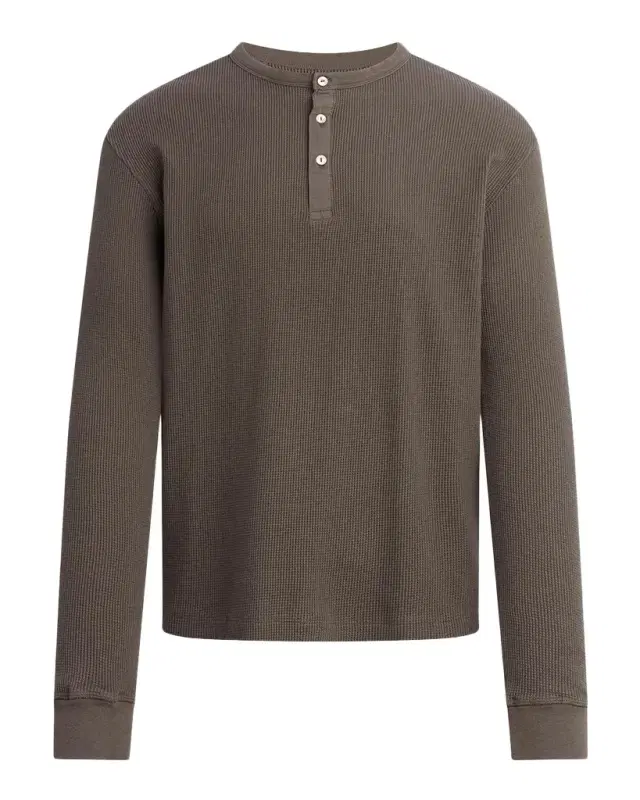 Joe's Jeans Men's Waffle-Knit Cotton Long-Sleeve Henley