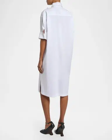 Dries Van Noten Dalma Embellished Cotton Poplin Neck-Bow Dress | Thumbnail 3