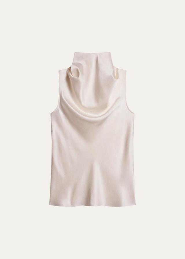 Helmut Lang Draped Sleeveless Silk Top