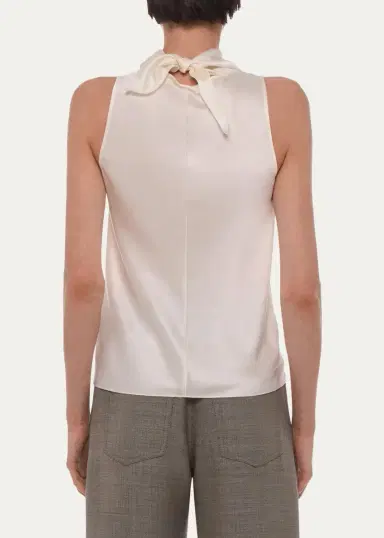 Helmut Lang Draped Sleeveless Silk Top | Thumbnail 3
