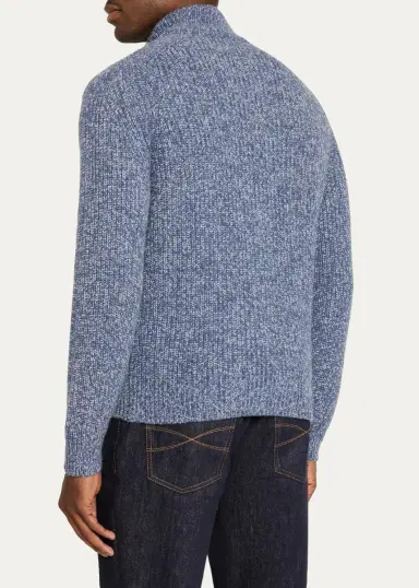 Cesare Attolini Men's Mouline Cashmere Cardigan | Thumbnail 3 Cesare Attolini Men's Mouline Cashmere Cardigan | Thumbnail 3