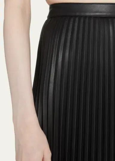 Proenza Schouler White Label Pleated Vegan Leather Midi Skirt | Thumbnail 10