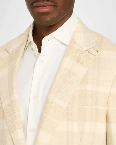 Ralph Lauren Kent Plaid Silk-Linen-Cashmere Single-Breasted Sport Coat | Thumbnail 5 Ralph Lauren Kent Plaid Silk-Linen-Cashmere Single-Breasted Sport Coat | Thumbnail 5