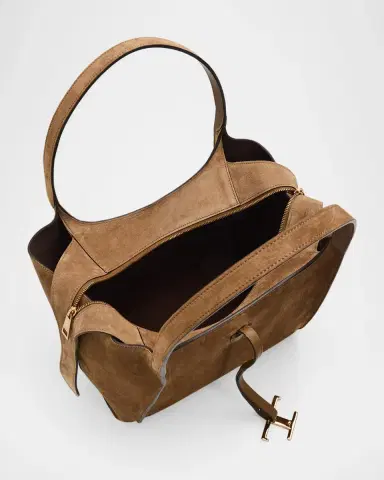 Tod's T Timeless Suede Shopping Tote Bag | Thumbnail 3 Tod's T Timeless Suede Shopping Tote Bag | Thumbnail 3
