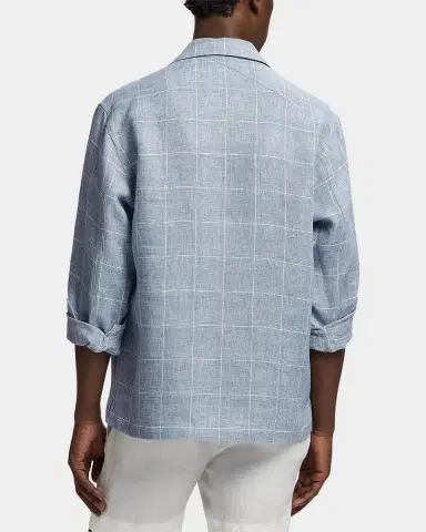 Ralph Lauren Purple Label Windowpane Glen Plaid Linen Sport Shirt | Thumbnail 3 Ralph Lauren Purple Label Windowpane Glen Plaid Linen Sport Shirt | Thumbnail 3