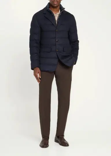 HERNO Men's Cashmere-Blend Quilted Blazer Jacket | Thumbnail 2