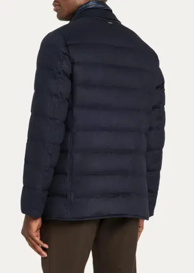 HERNO Men's Cashmere-Blend Quilted Blazer Jacket | Thumbnail 3