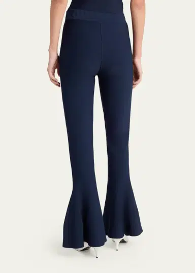 Stella McCartney Compact Knit Peplum Flare Pants | Thumbnail 3