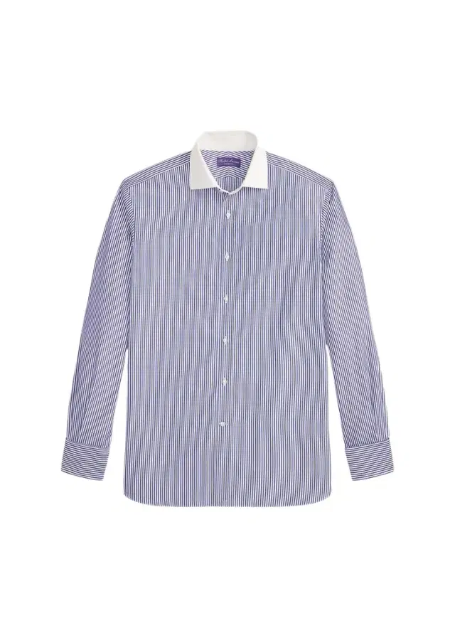 Ralph Lauren Purple Label Men's Striped Poplin French Cuff Shirt