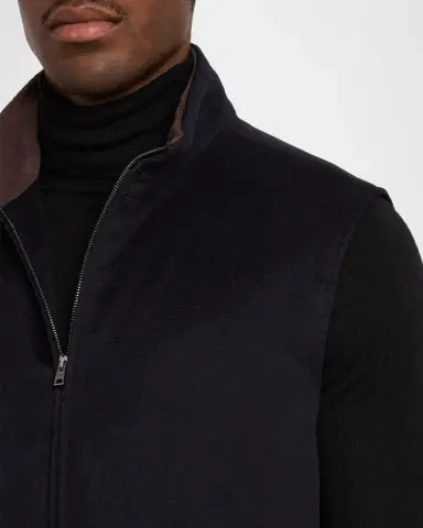 HERNO Men's Wool-Cashmere Zip-Front Vest | Thumbnail 5