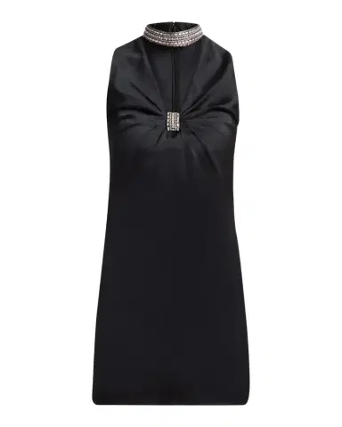 Valentino Garavani Embroidered Choker V-Neck Satin Mini Dress | Thumbnail 1