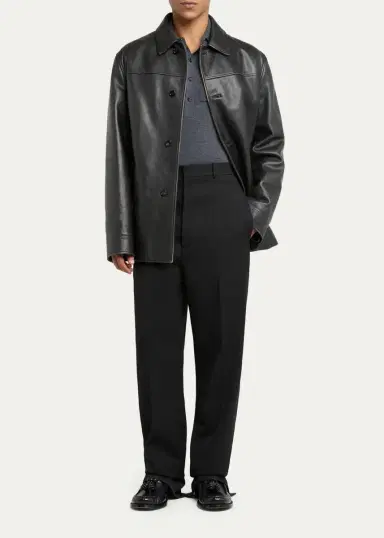 Bottega Veneta Light Wool Grain de Poudre Trousers | Thumbnail 2 Bottega Veneta Light Wool Grain de Poudre Trousers | Thumbnail 2