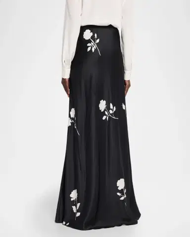 Lafayette 148 New York Bias-Cut Floral Maxi Skirt | Thumbnail 3