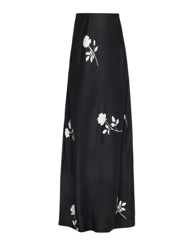 Lafayette 148 New York Bias-Cut Floral Maxi Skirt