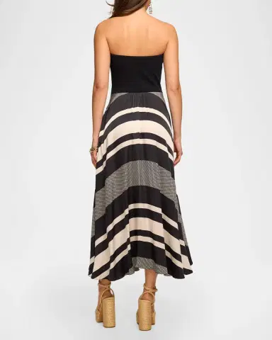 Ramy Brook Oakley Striped A-Line Midi Dress | Thumbnail 3