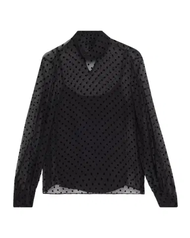 Lafayette 148 New York Polka Dot High-Neck Blouse | Thumbnail 1