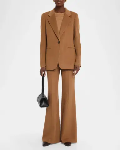 Lafayette 148 New York Lafayette Flare-Leg Camel Hair Pants | Thumbnail 2