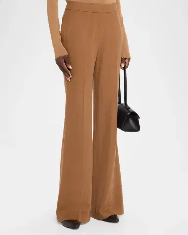 Lafayette 148 New York Lafayette Flare-Leg Camel Hair Pants | Thumbnail 4