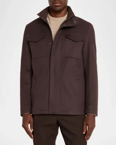 HERNO Men's Virgin Wool-Cashmere Jacket | Thumbnail 4 HERNO Men's Virgin Wool-Cashmere Jacket | Thumbnail 4