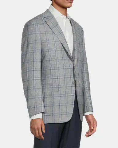Canali Plaid Wool Sportcoat | Thumbnail 6