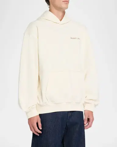 Helmut Lang Men's Logo Cotton Hoodie | Thumbnail 4 Helmut Lang Men's Logo Cotton Hoodie | Thumbnail 4