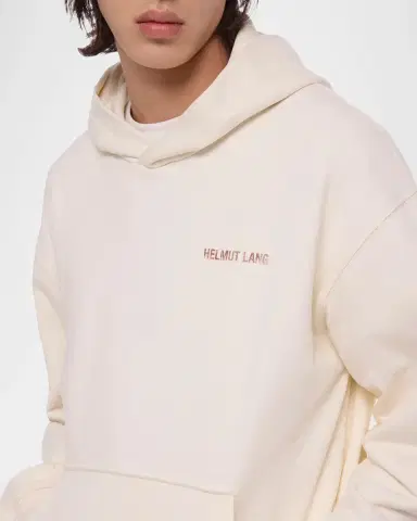Helmut Lang Men's Logo Cotton Hoodie | Thumbnail 5 Helmut Lang Men's Logo Cotton Hoodie | Thumbnail 5