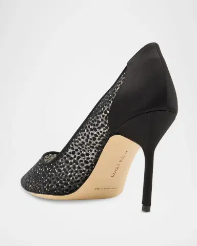 Manolo Blahnik 90mm BBLA Dot Mesh Pumps | Thumbnail 2 Manolo Blahnik 90mm BBLA Dot Mesh Pumps | Thumbnail 2