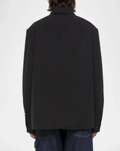 Helmut Lang Men's Wool-Blend Shirt Jacket | Thumbnail 3 Helmut Lang Men's Wool-Blend Shirt Jacket | Thumbnail 3