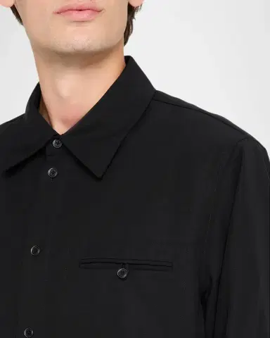 Helmut Lang Men's Wool-Blend Shirt Jacket | Thumbnail 5 Helmut Lang Men's Wool-Blend Shirt Jacket | Thumbnail 5