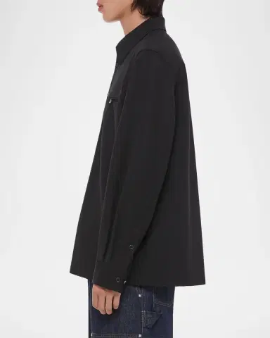 Helmut Lang Men's Wool-Blend Shirt Jacket | Thumbnail 6 Helmut Lang Men's Wool-Blend Shirt Jacket | Thumbnail 6