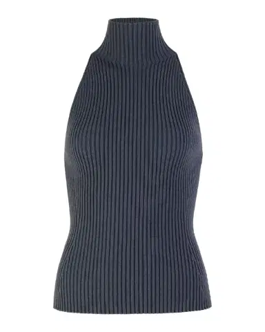 Alaïa Mock-Neck Wool-Blend Rib Halter Top | Thumbnail 1