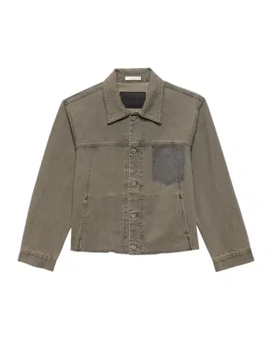 Helmut Lang Men's Raw Hem Cotton Denim Jacket | Thumbnail 1