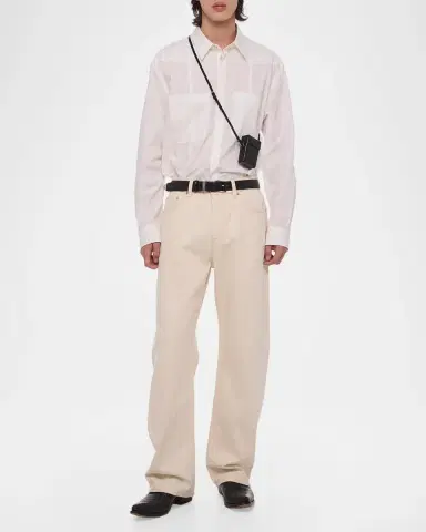 Helmut Lang Men's Saddle Cotton Jeans | Thumbnail 2