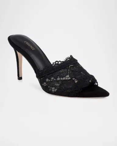 L'Agence 85mm Penn Lace Mules | Thumbnail 2 L'Agence 85mm Penn Lace Mules | Thumbnail 2