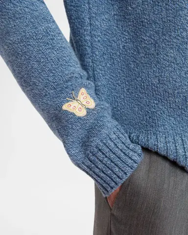 Valentino Garavani Men's Butterfly Wool Sweater | Thumbnail 5 Valentino Garavani Men's Butterfly Wool Sweater | Thumbnail 5
