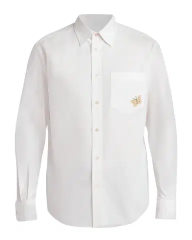 Valentino Garavani Men's Cotton Butterfly-Embroidered Pocket Sport Shirt | Thumbnail 1 Valentino Garavani Men's Cotton Butterfly-Embroidered Pocket Sport Shirt | Thumbnail 1