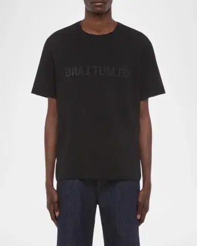 Helmut Lang Men's Reverse Logo Cotton T-Shirt | Thumbnail 3 Helmut Lang Men's Reverse Logo Cotton T-Shirt | Thumbnail 3