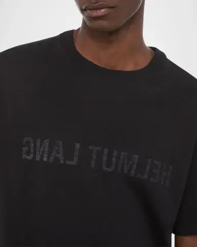 Helmut Lang Men's Reverse Logo Cotton T-Shirt | Thumbnail 4 Helmut Lang Men's Reverse Logo Cotton T-Shirt | Thumbnail 4