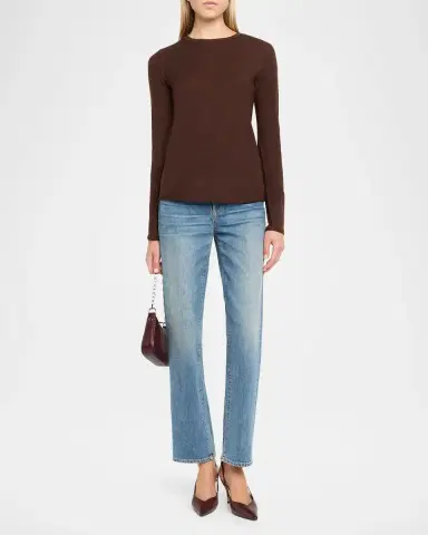 MAJESTIC FILATURES Machine Washable Cashmere Crewneck Pullover | Thumbnail 2