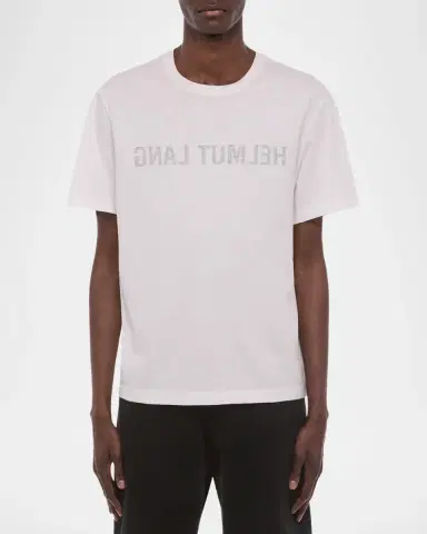 Helmut Lang Men's Reverse Logo Cotton T-Shirt | Thumbnail 3 Helmut Lang Men's Reverse Logo Cotton T-Shirt | Thumbnail 3