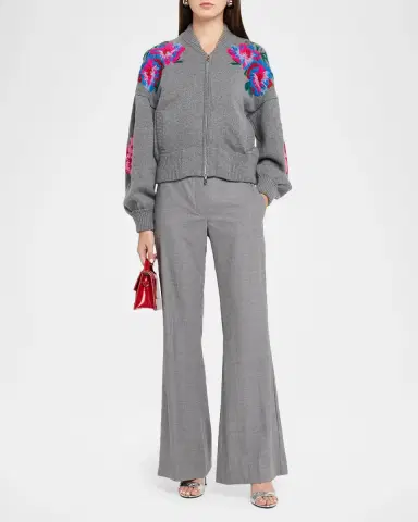 MAISON COMMON Wool Wide-Leg Trousers | Thumbnail 2